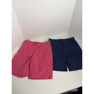 Polo Ralph Lauren Boys Size 7 Chino Shorts Red Navy Blue